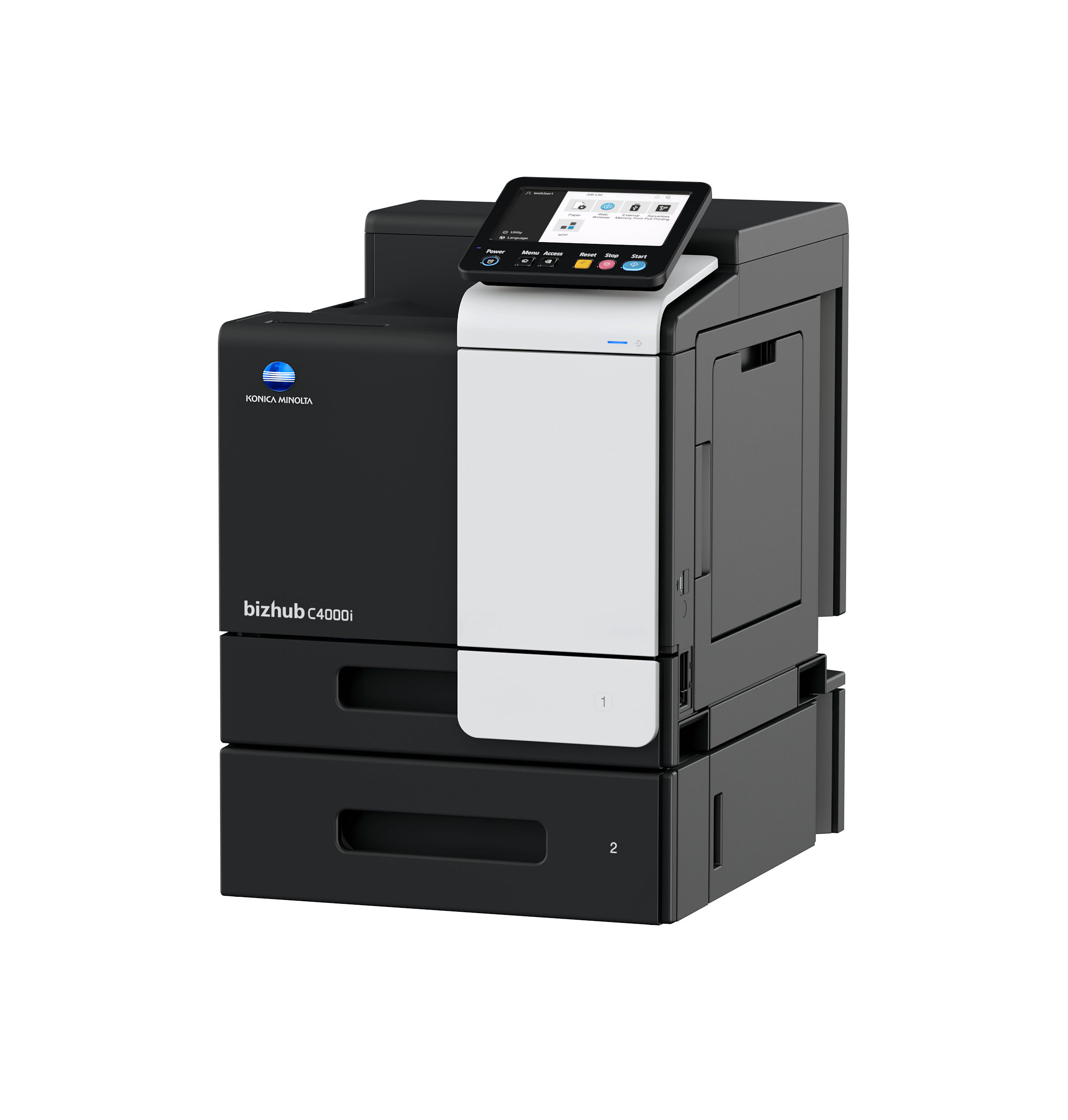 bizhub C4000i con bandeja de papel adicional